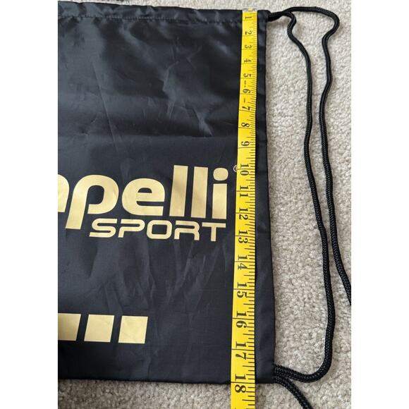 Capelli SPORT CS Lightweight Sackpack Promo Black Metallic Gold NEW 18” x 13” - Picture 3 of 4